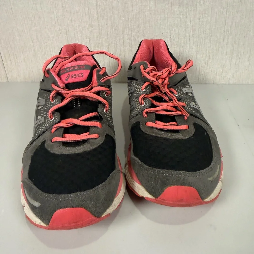 WOMENS ASICS GEL EXCEL 33 BLACK PINK Size‎ 10